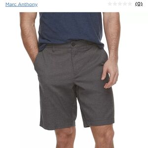 Marc Anthony Green and Gray Flat Front Shorts